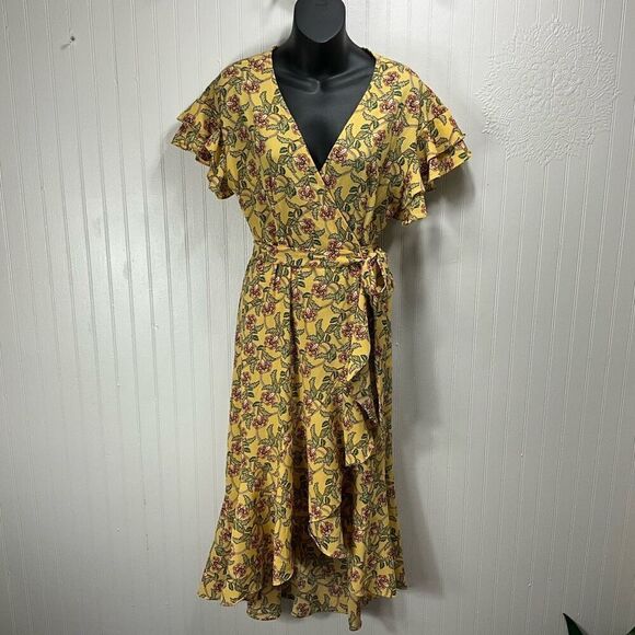 MAX STUDIO Short Sleeve Wrap Dress - Picture 1 of 7